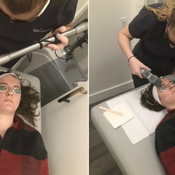 Hair, Hairstyle, Hairdresser, Arm, Blond, Long hair, Glasses, Hair coloring, Eyewear, Fashion accessory, Hair, Hairstyle, Hairdresser, Arm, Blond, Long hair, Glasses, Hair coloring, Eyewear, Fashion accessory,