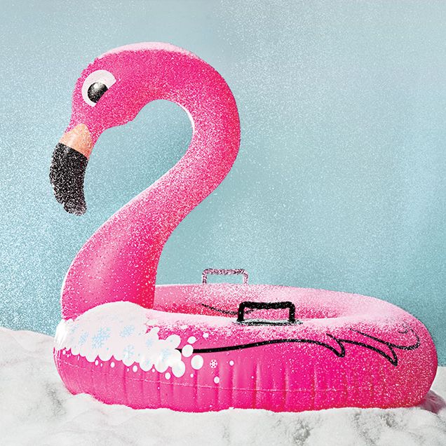 Flamingo snow tube