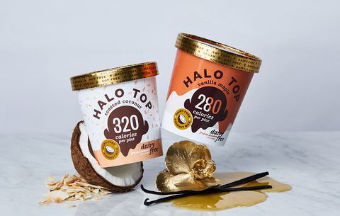 Halo Top dairy free toasted coconut and vanilla maple