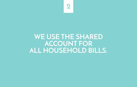 We use the shared account for all household bills