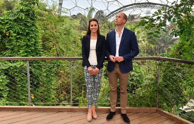 Kate Middleton Pairs Printed Gap Pants With Blazer