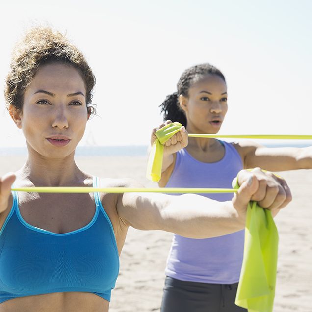 Total-body resistance band workout