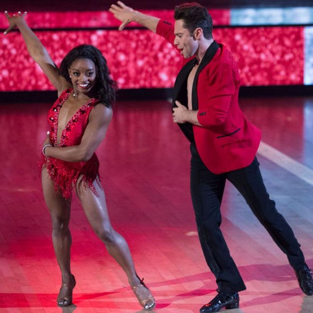 simone biles dancing with the stars smiling 