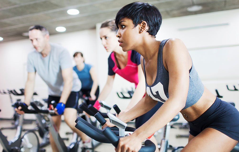 Spin class workout for weight loss