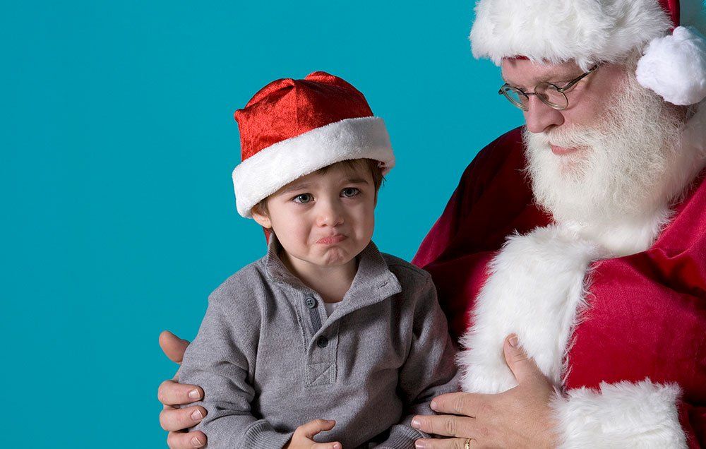 Kids afraid of Santa