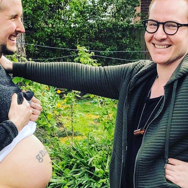 Transgender couple expecting a child