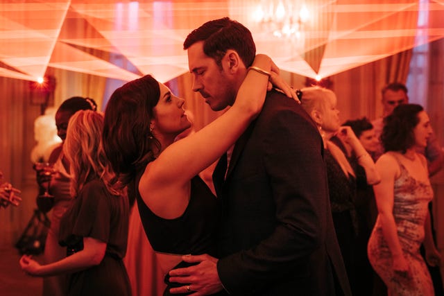 jacob (sam palladio) and charlotte (annabel scholey) dance at the medical ball