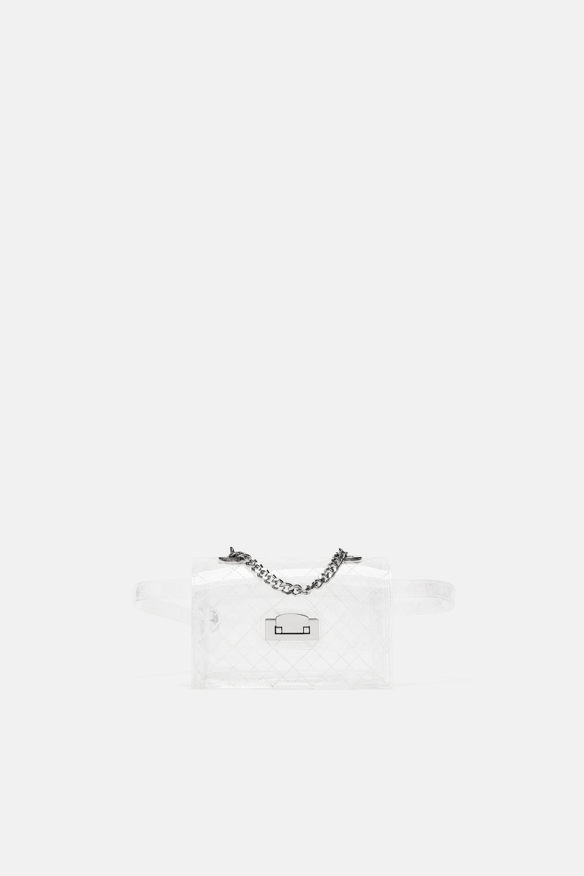 Riñonera transparente online zara