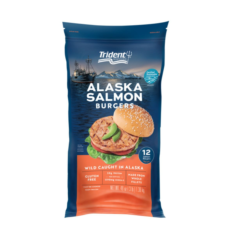 packaging for alaska salmon burgers