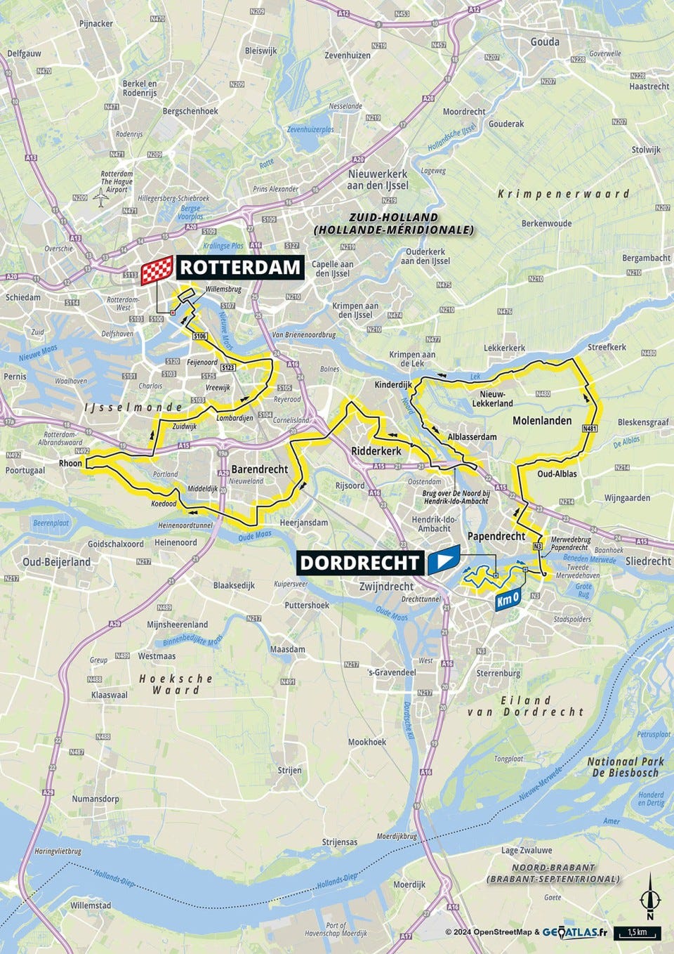 route for stage 2 of the 2024 tour de france femmes