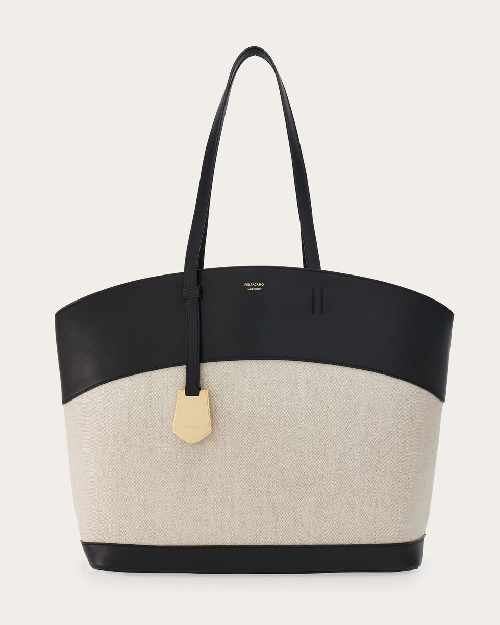 a black and white bag