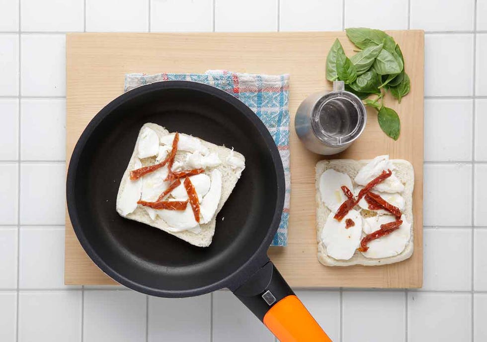 Paso 3 de queso de cabra y ensalada
