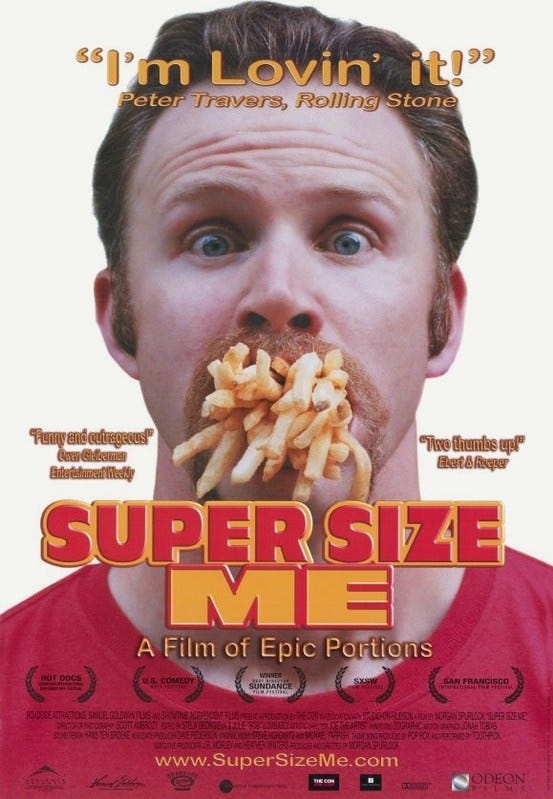 Junk food, Poster, Dish, Cuisine, Food, Fast food, Movie, American food, Photo caption, Snack, 