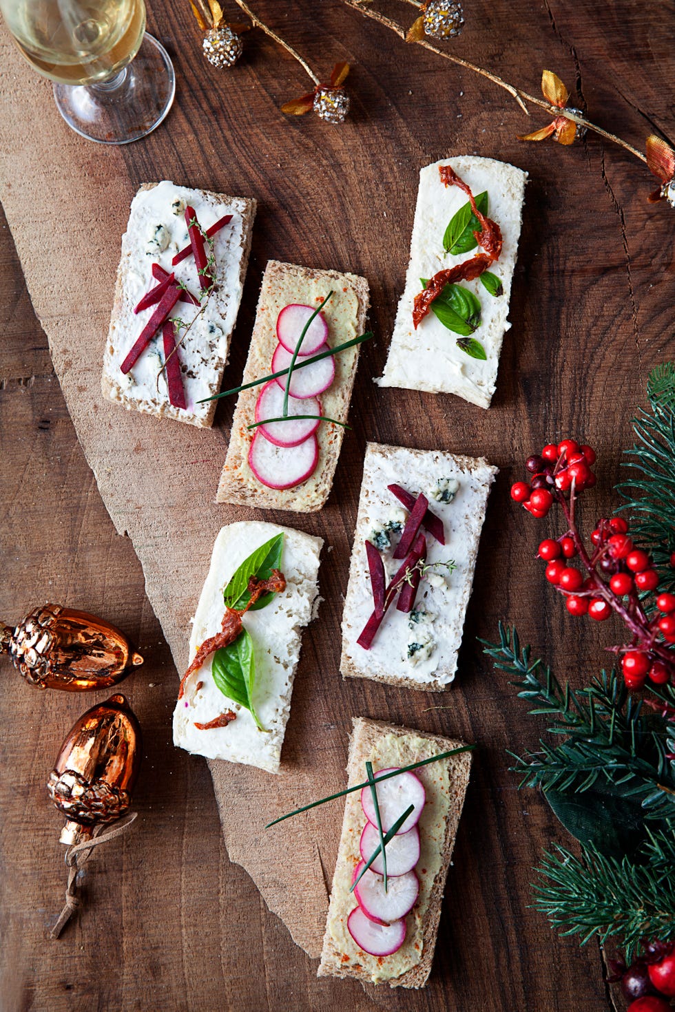 canapés navideños