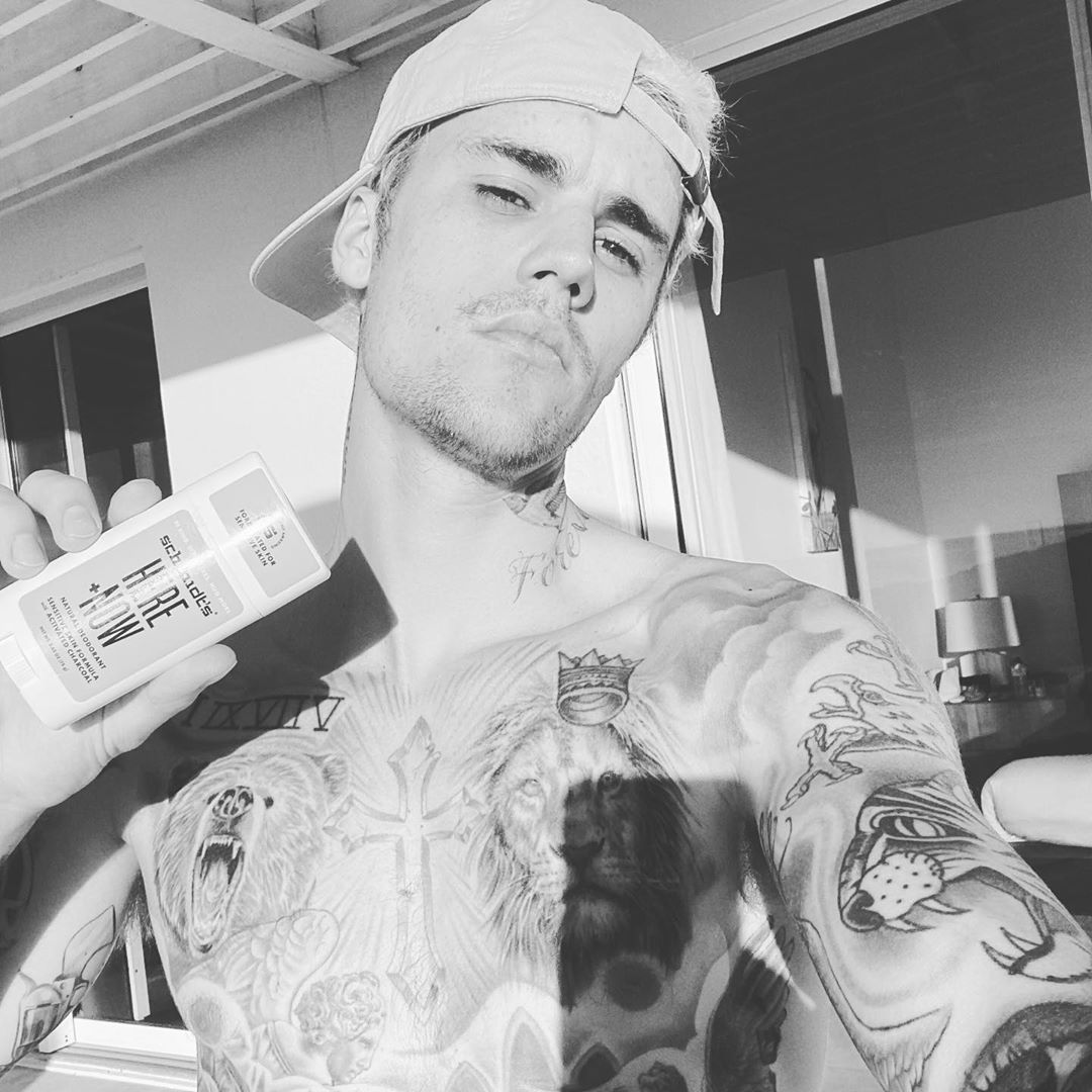 Justin Biebers New Neck Tattoo Is Massive