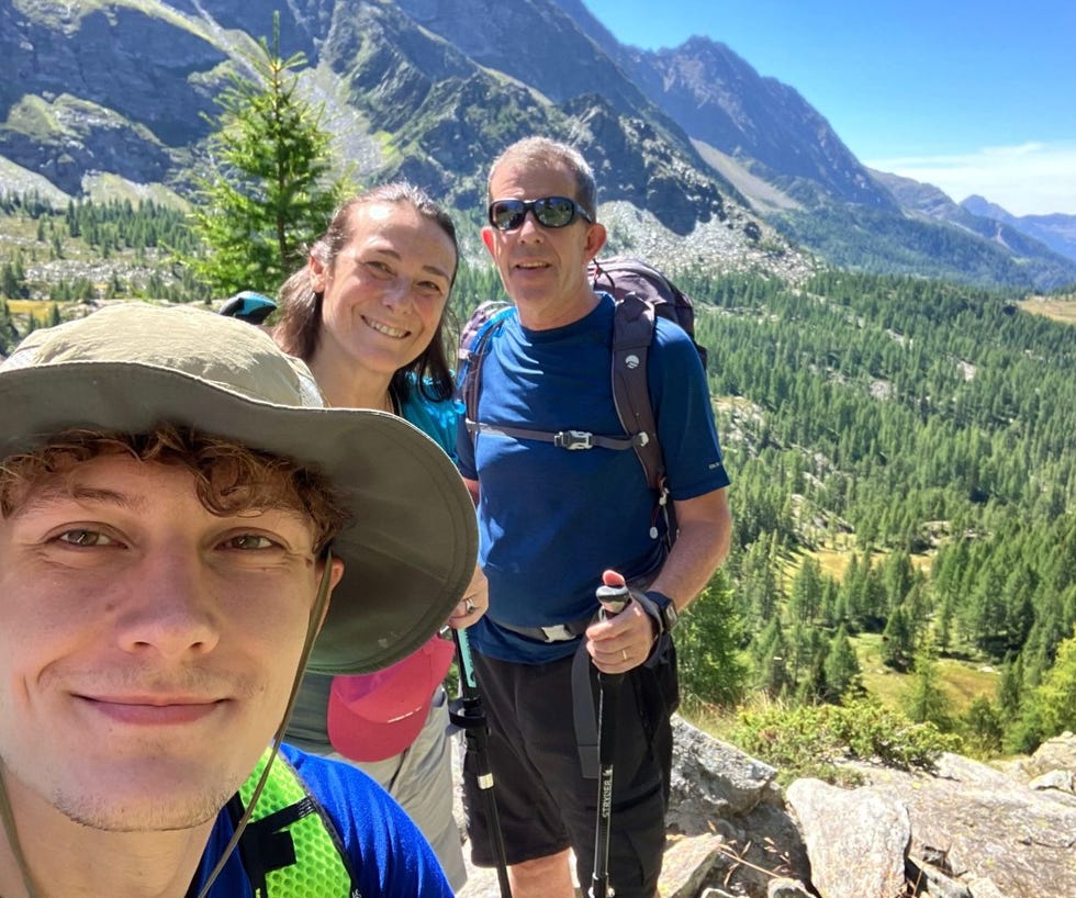 valentina insieme al figlio davide e il marito philip