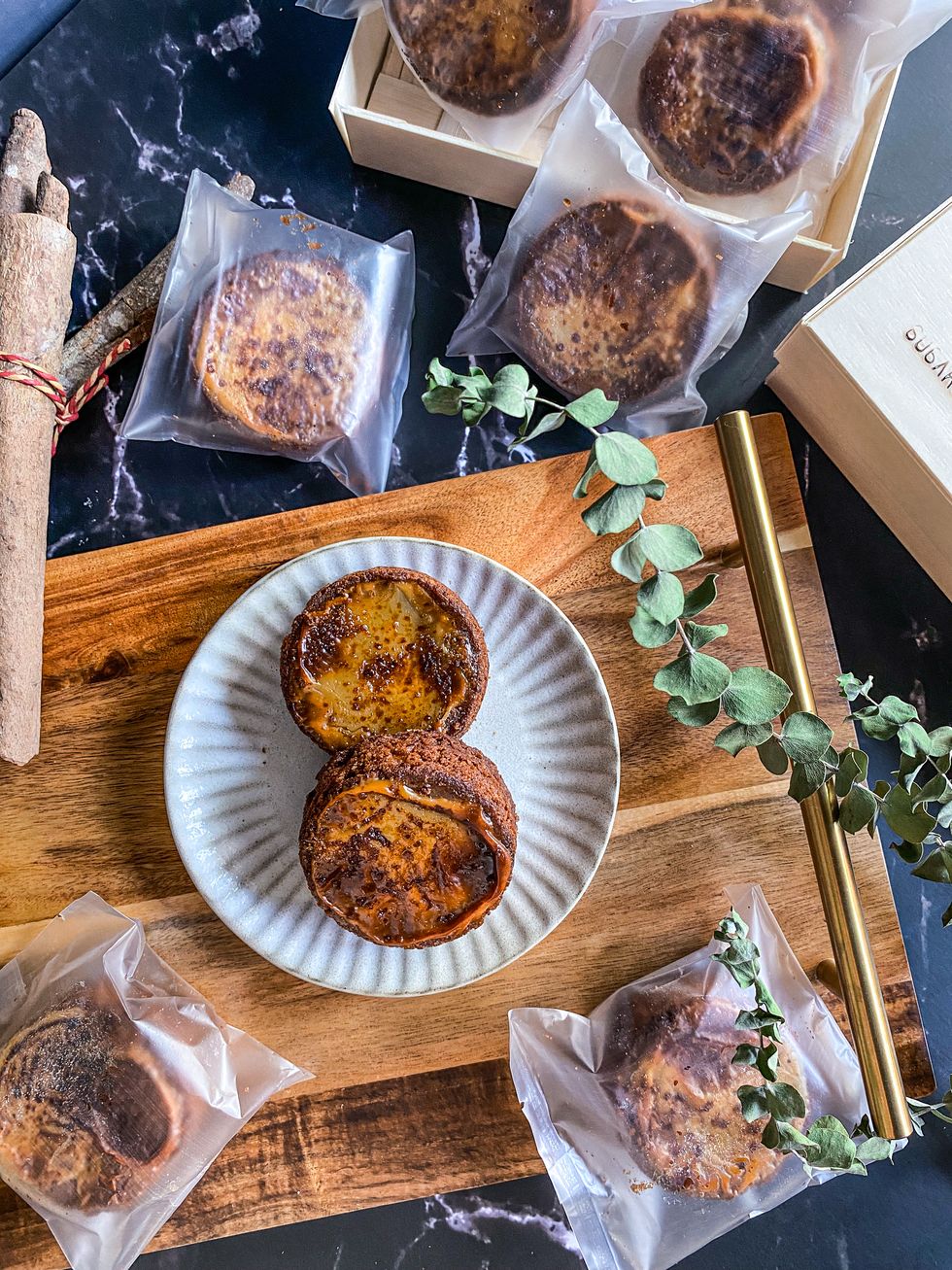 sugarbistro推出白樺木中秋月餅禮盒！傳統結合創新法式月餅「棕櫚糖薩瓦琳蛋糕」吃出層層驚喜