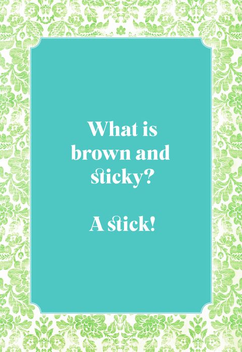 best jokes for kids brown and sticky