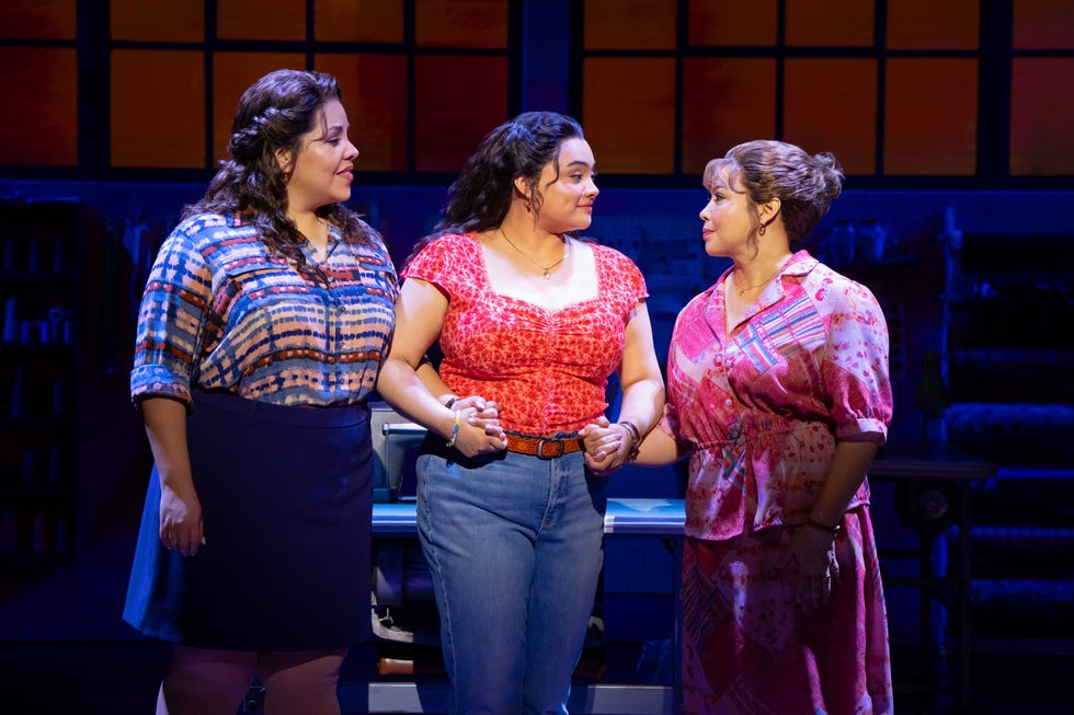 florencia cuenca, tatianna córdoba and justina machado in real women have curves the musical on broadway