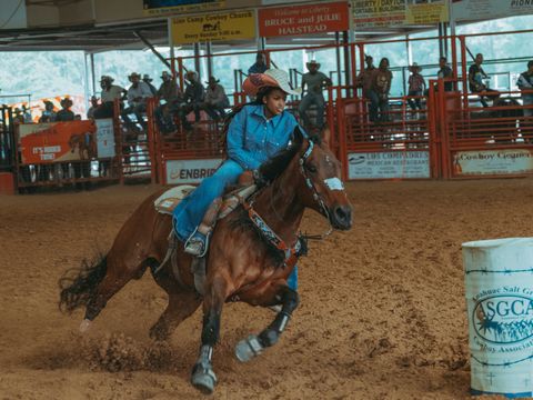 cowgirl barrel racing