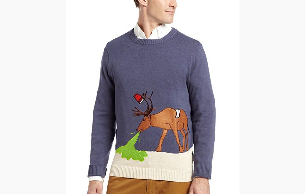 Reindeer puking clearance sweater