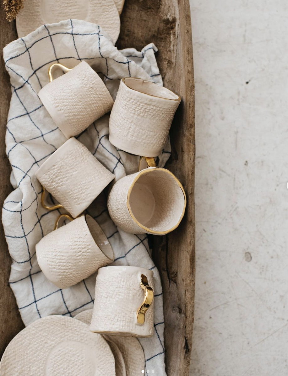 tazas artesanales de ceramica de la firma bonjour