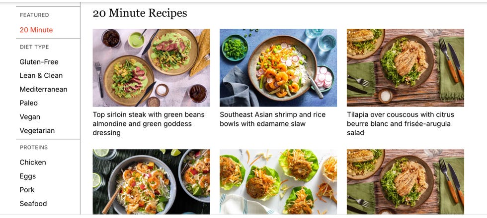 sunbasket recipes
