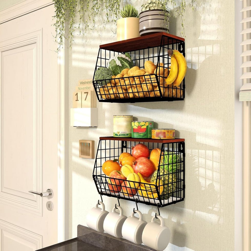 frutero de cocina moderno de 2 pisos