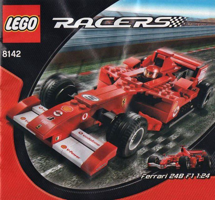 LEGO Racers: Ferrari 248 F1 1:24 (8142) Missing 1 Brick, Working