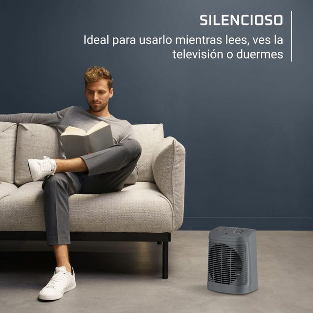 calefactor de bajo consumo negro