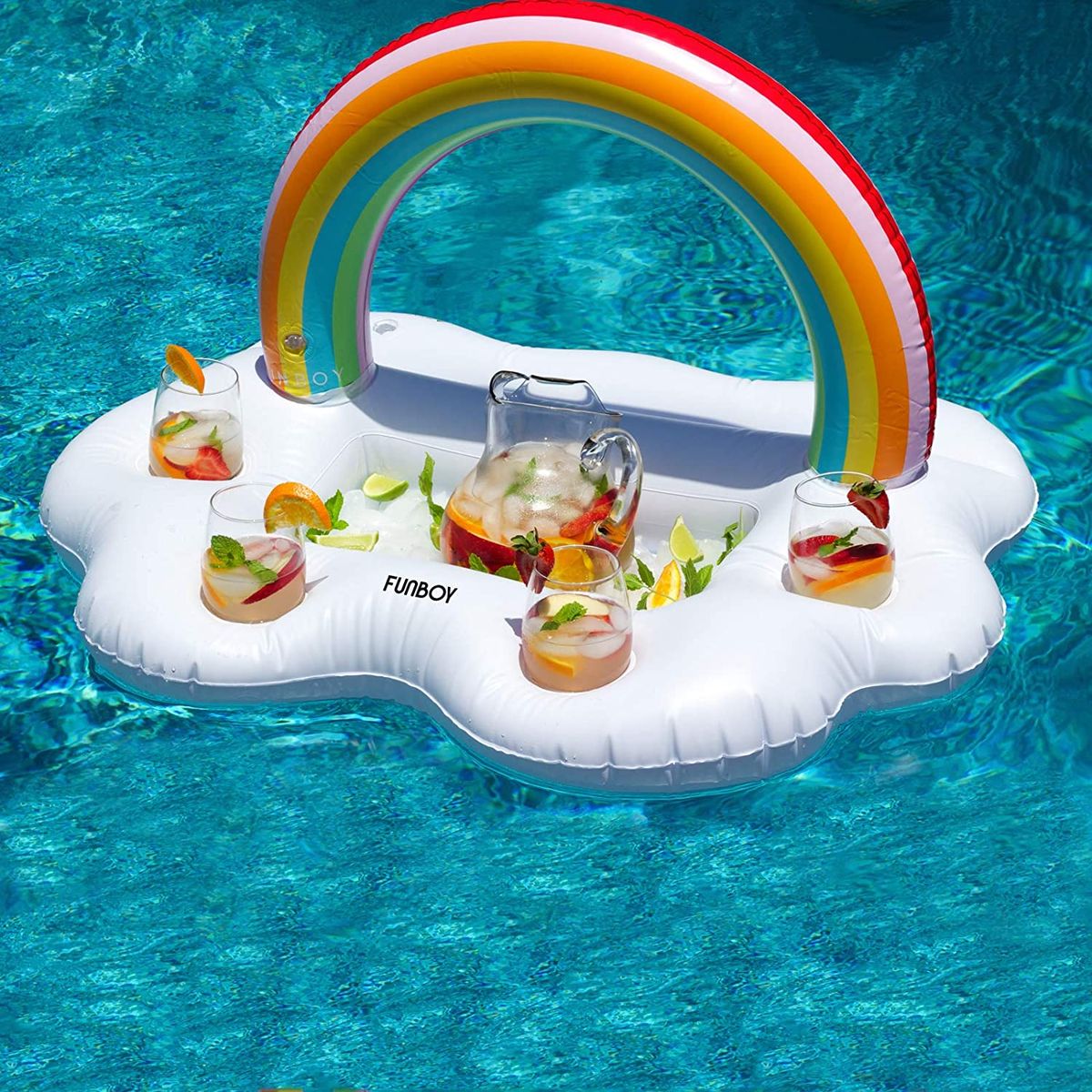 Drink Holder Pool 70x50cm Inflatable Floating Mini Bar 8 Holes