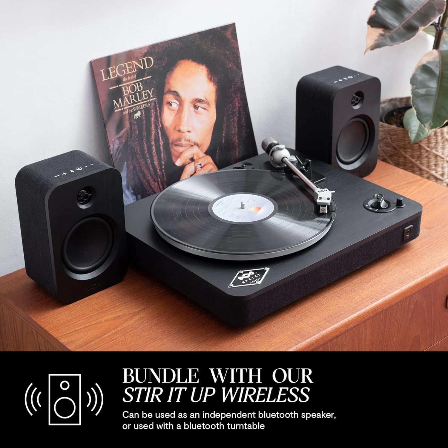 Stir It Up Wireless Turntable with Bluetooth