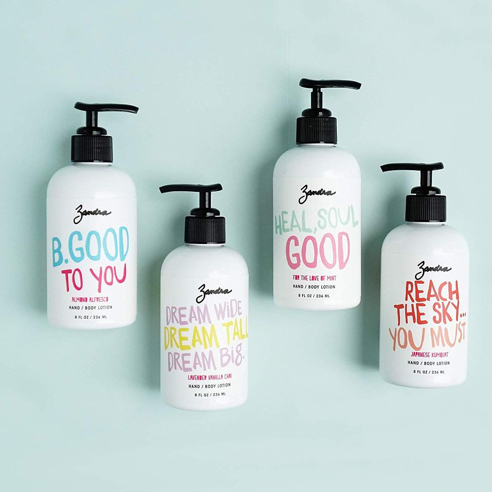 handbody lotion with affirmations like "be good to you"