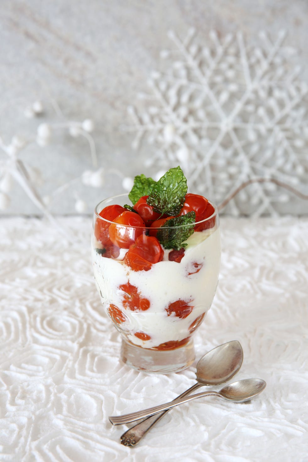 ensalada caprese de navidad