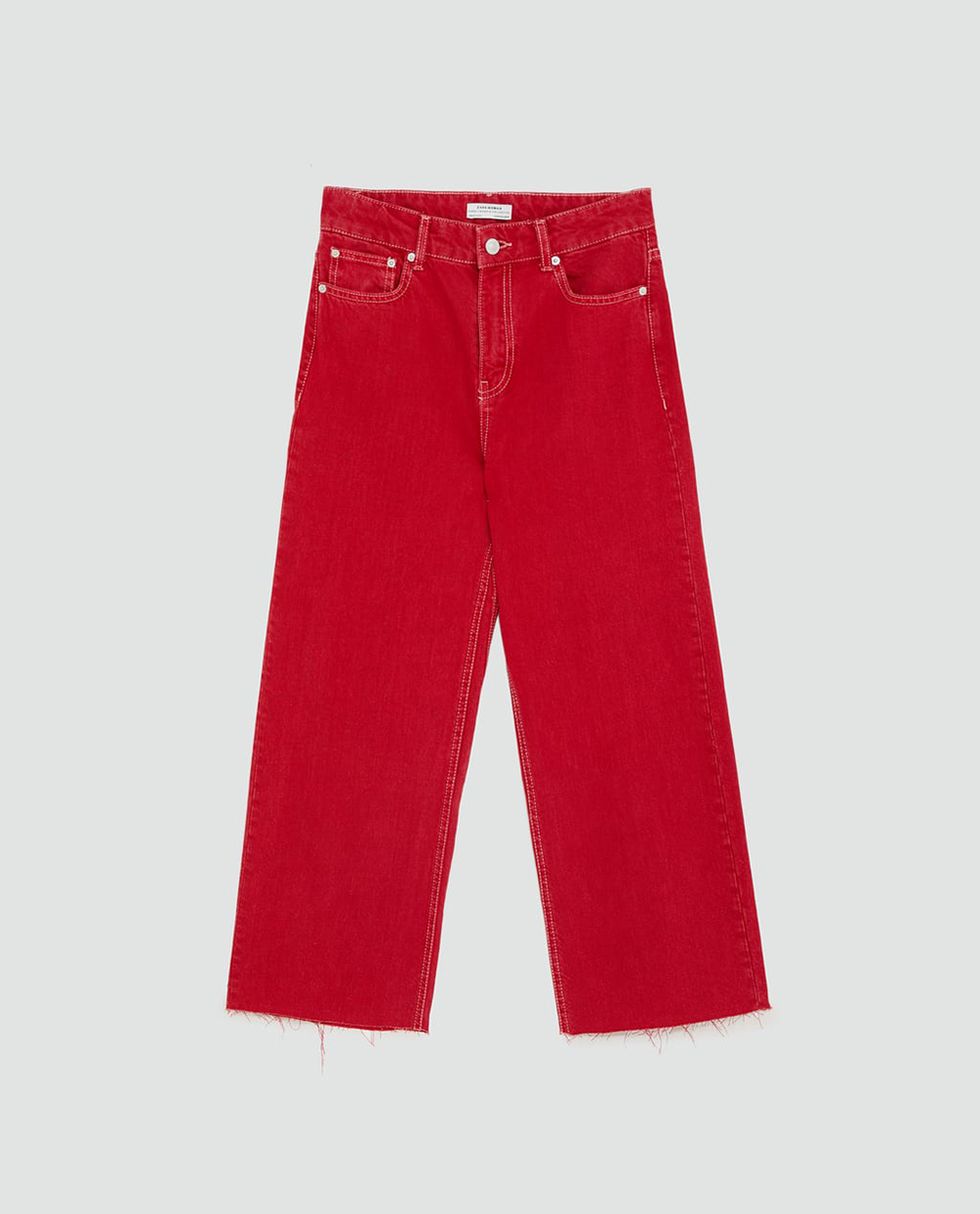 Clothing, Red, Jeans, Denim, Pocket, Trousers, Textile, Shorts, Button, 