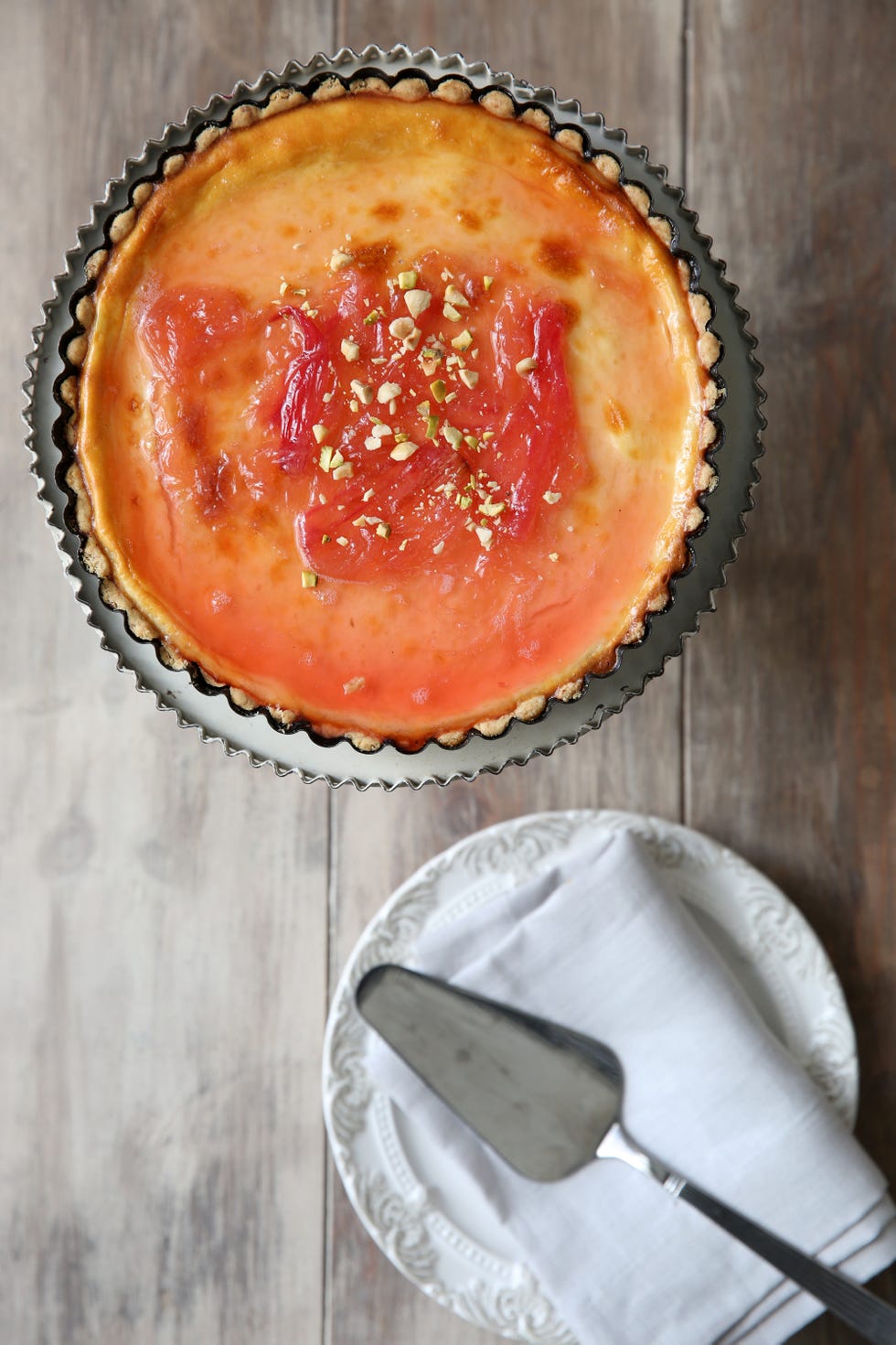 tarta de ruibarbo