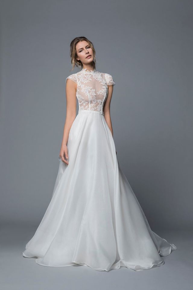 Gown, Fashion model, Clothing, Wedding dress, Dress, Bridal party dress, Shoulder, Bridal clothing, Photograph, A-line, 