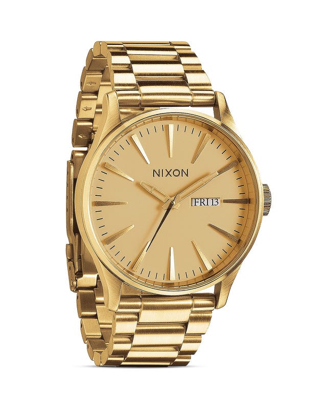 Watch, Analog watch, Watch accessory, Fashion accessory, Gold, Strap, Jewellery, Brand, Metal, Gold, 