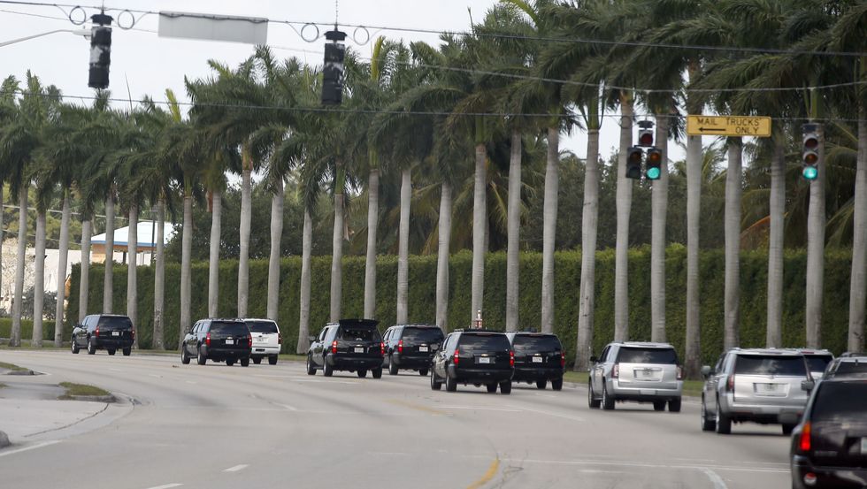 Donald Trump Motorcade In Palm Beach