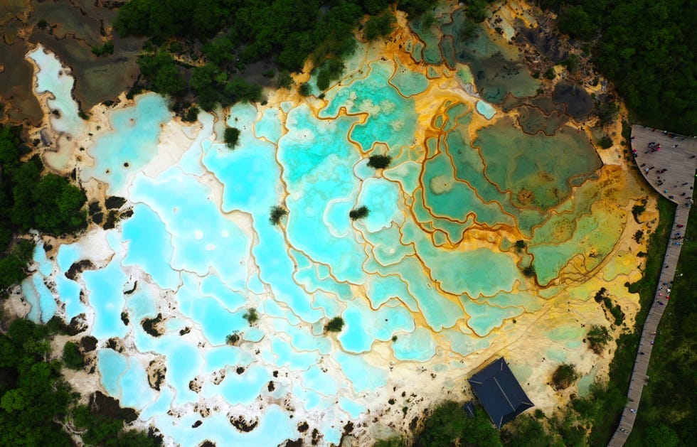 Natural Landscape In Huanglong Scenic Area