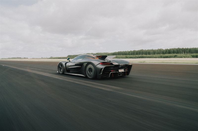 highperformance sports car speeding on a track