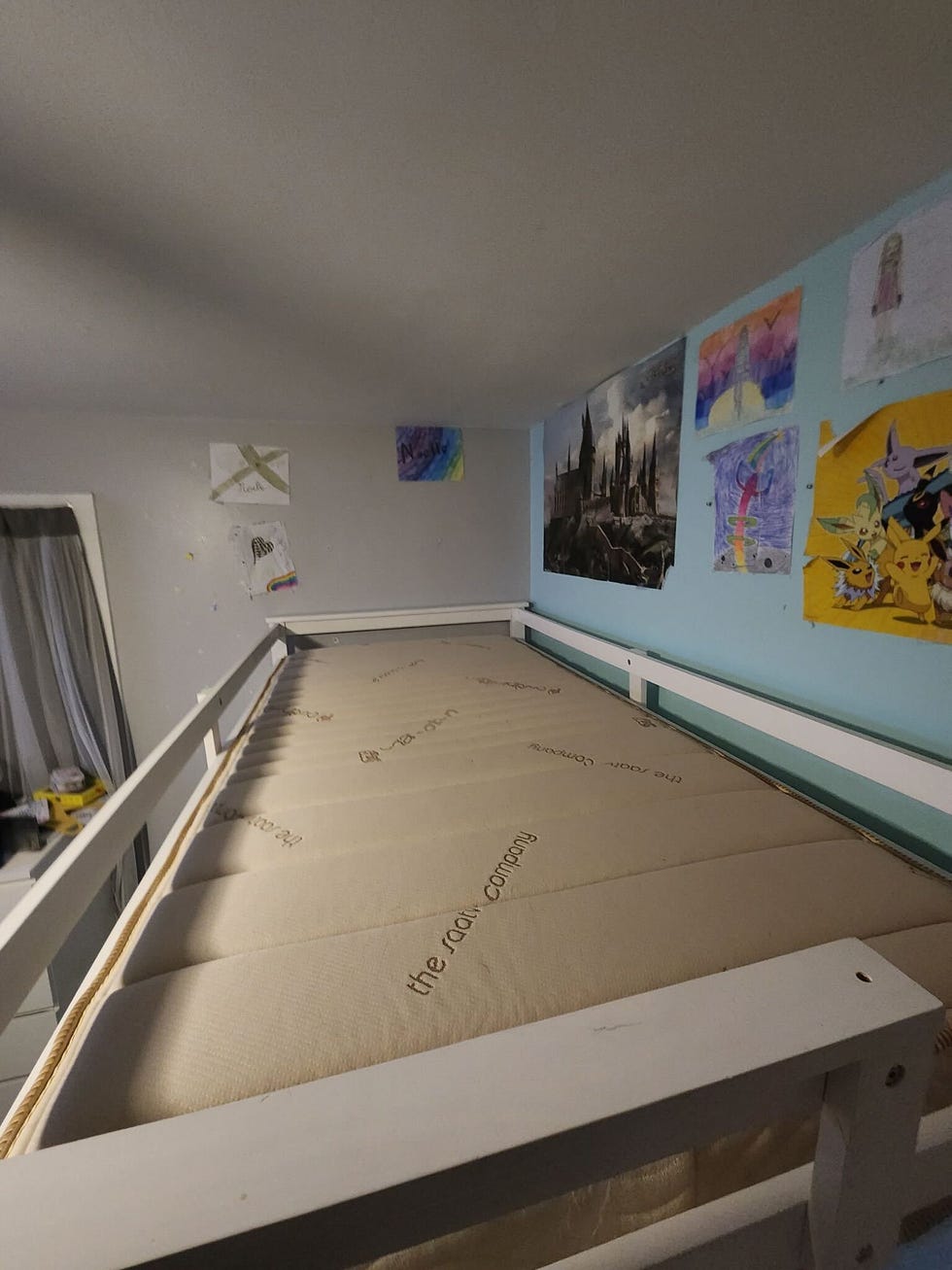 a saatva mattress on a bunk bed in a tester's home