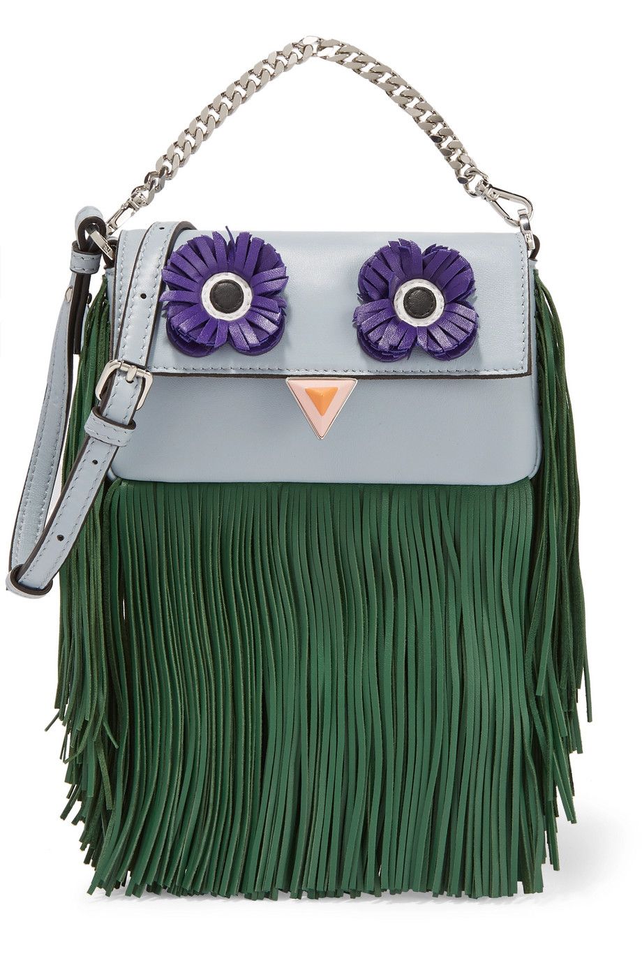 Bag, Handbag, Shoulder bag, Green, Fashion accessory, Purple, Violet, Turquoise, Leather, Chain, 