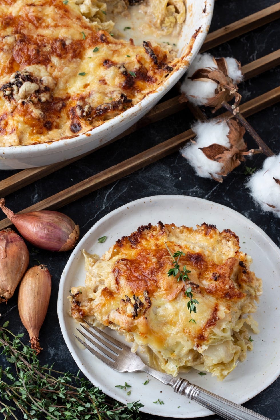 gratinado de repollo y queso