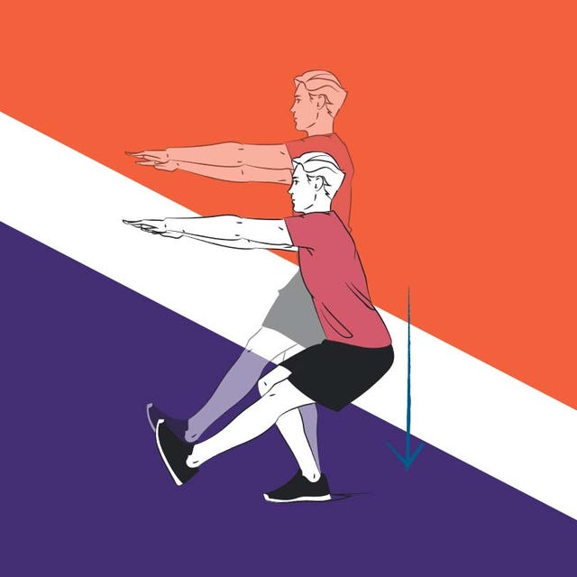 Illustration, Lunge, Recreation, Balance, Knee, Physical fitness, 