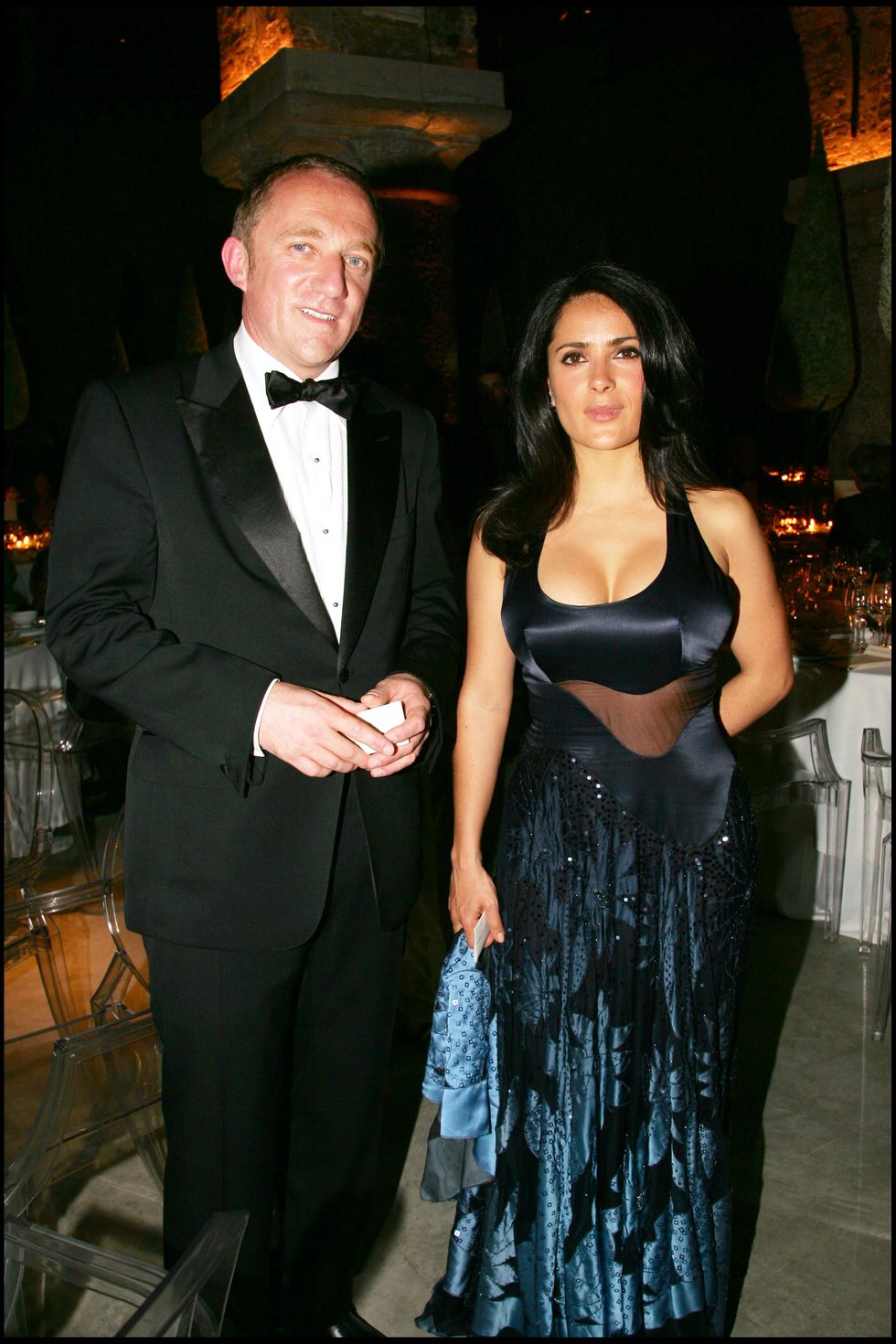 francois henri pinault and salma hayek at private viewing of the exhibition where are we going in venice photo by bertrand ri