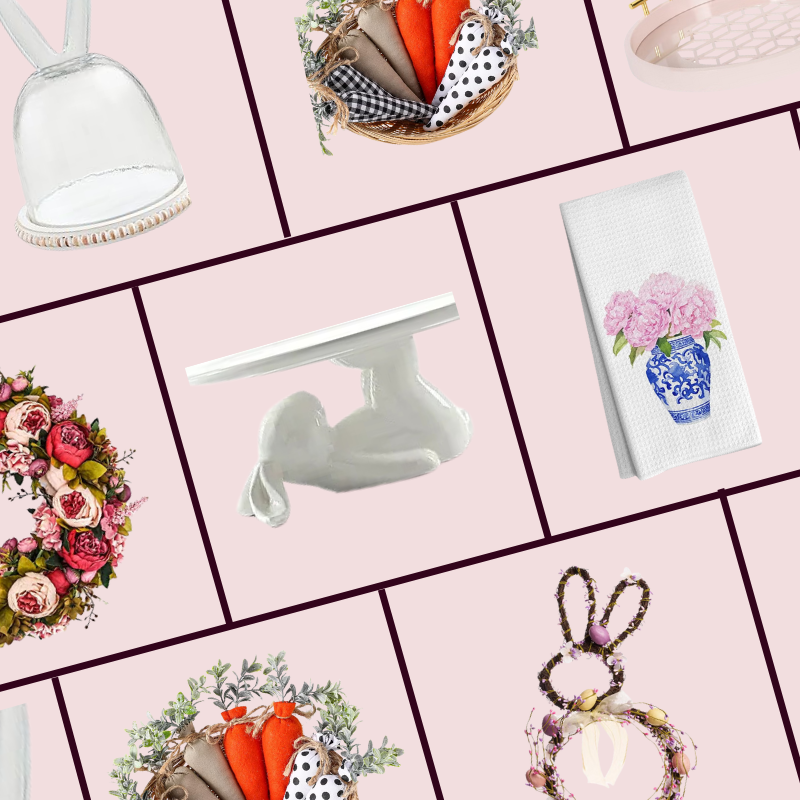 Decorative spring-themed home items. Decorative spring-themed home items.