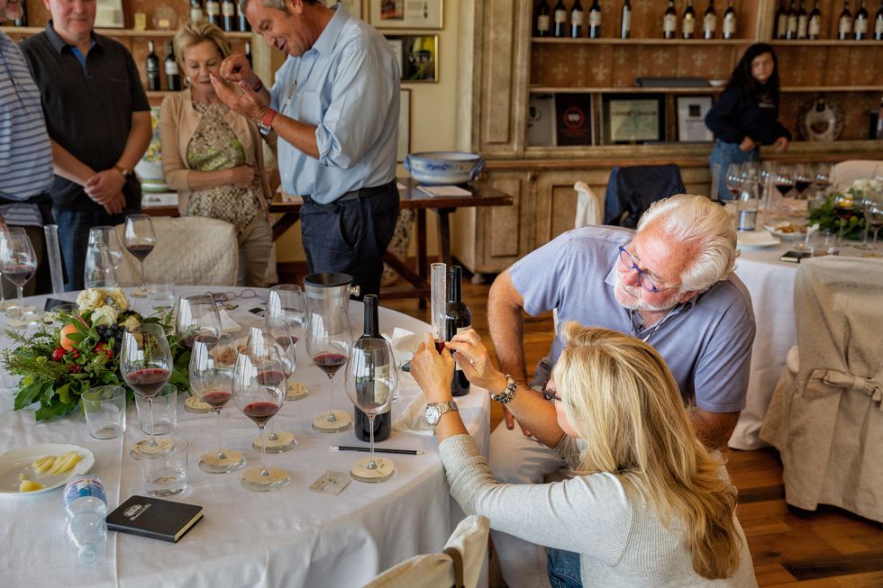 Members of The Vines Global blend their own wines in Montalcino