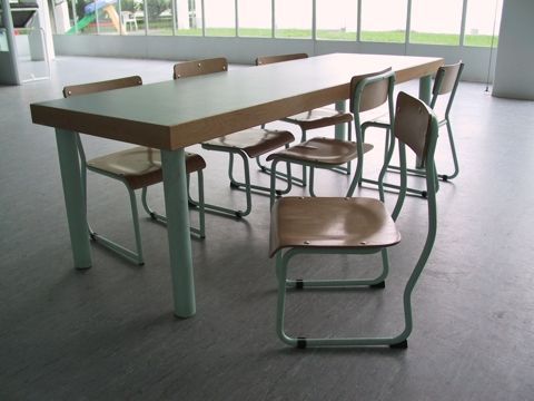 Furniture, Table, Desk, Chair, Room, Outdoor table, Floor, Flooring, Auto part, Bench, 