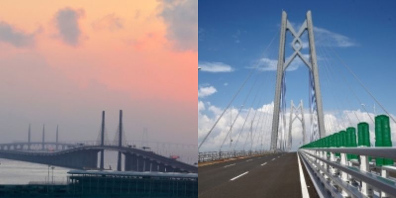 Cable-stayed bridge, Extradosed bridge, Landmark, Bridge, Fixed link, Suspension bridge, Sky, Atmospheric phenomenon, Skyway, Architecture, 